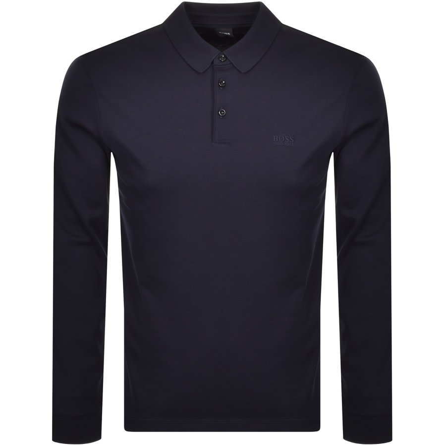 Alternative Image for ProductBOSS Pado 11 Long Sleeved Polo T Shirt Navy1